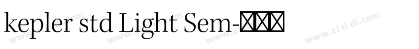 kepler std Light Sem字体转换